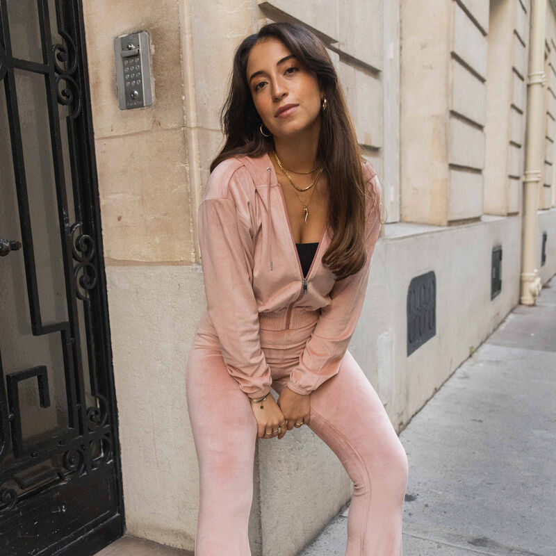 veste crop en velours à taille élastique - rose nude veste crop en velours à taille élastique - rose nude;