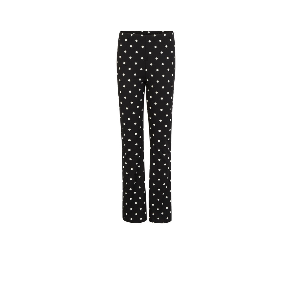 Pantalon imprimé pois - noir noir.