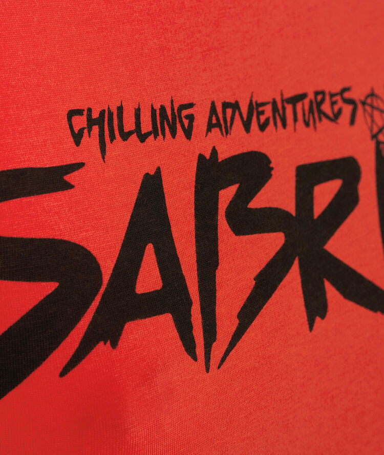 Top à manches courtes print sabrina sabriniz rouge.