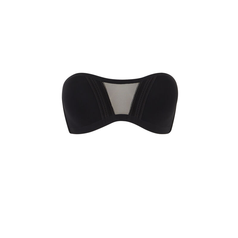 Soutien-gorge bandeau résille - noir Soutien-gorge bandeau résille - noir;
