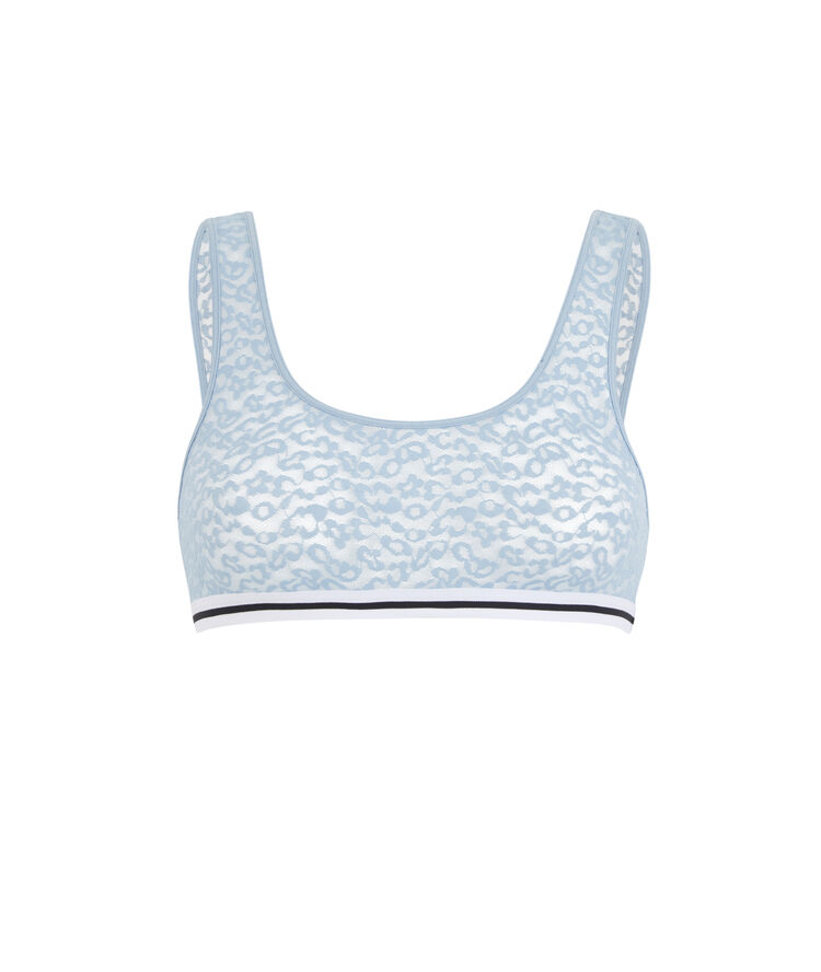 Brassière bleu gris secretiz leopiz bleu.