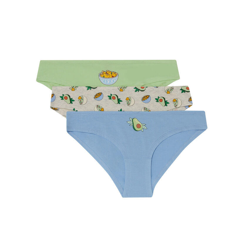 lot de 3 culottes avocado lover - écru lot de 3 culottes avocado lover - écru;