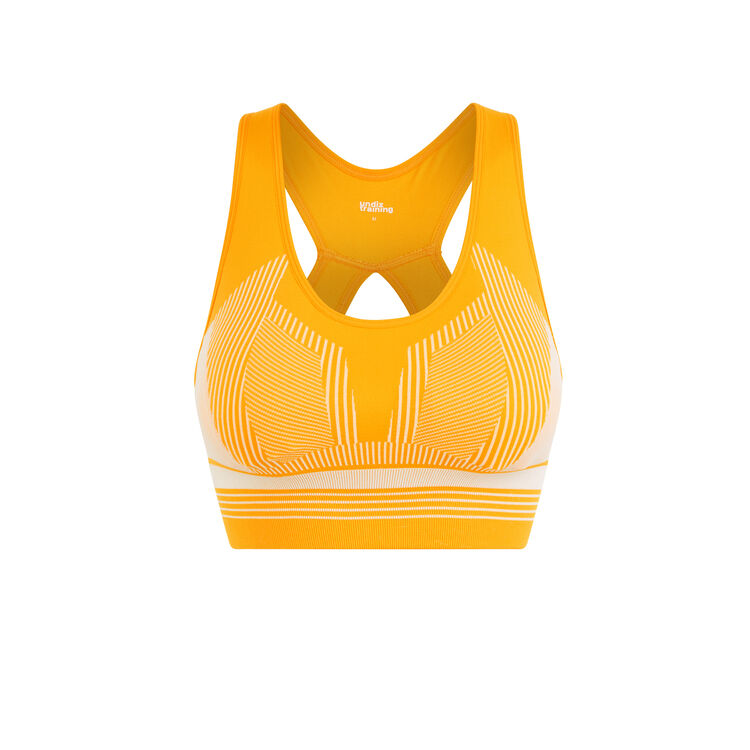 Brassière sport sans coutures seamblockiz safran.