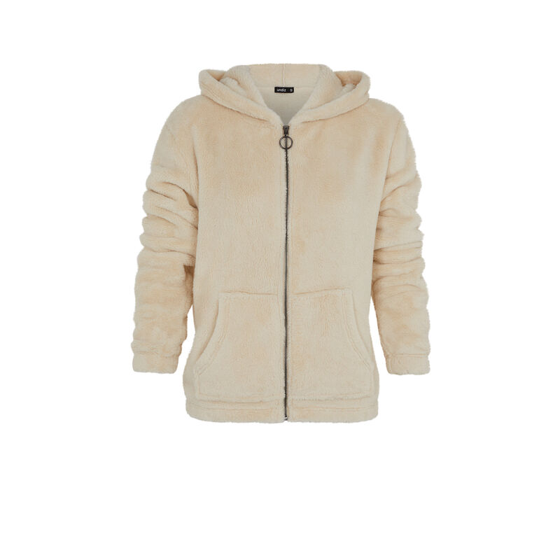 sweat polaire zippé - ecru sweat polaire zippé - ecru;