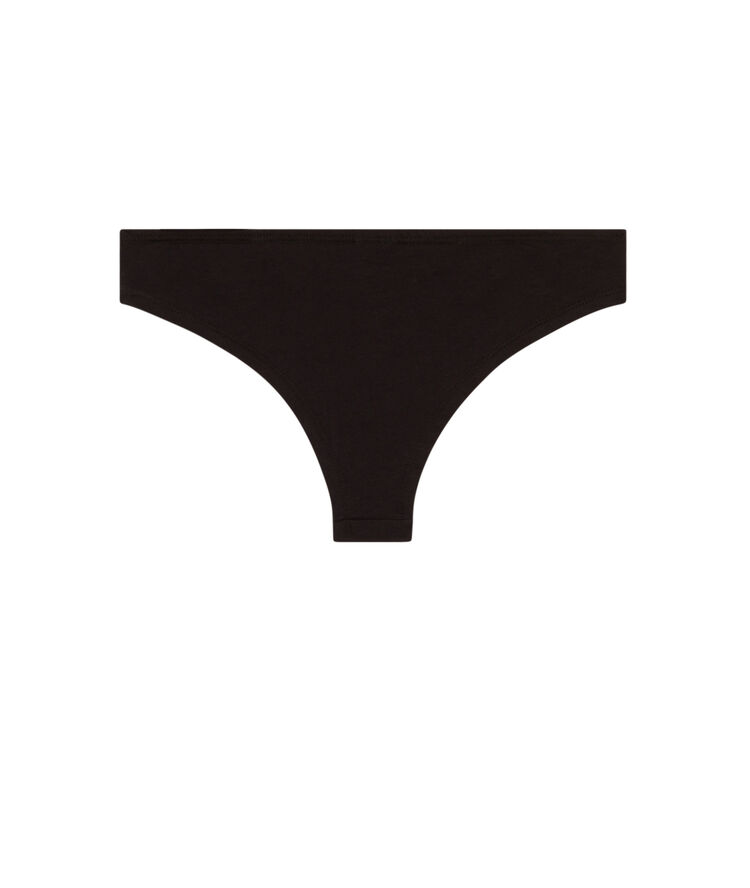 Tanga en coton casa de papel - noir noir.