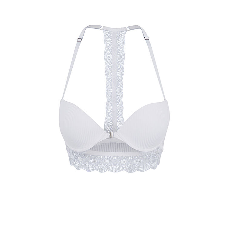Soutien-gorge push blanc monoskiz blanc.