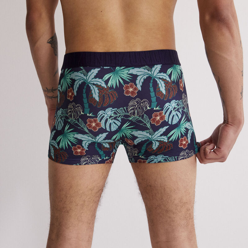 boxer à imprimé tropical - bleu boxer à imprimé tropical - bleu;