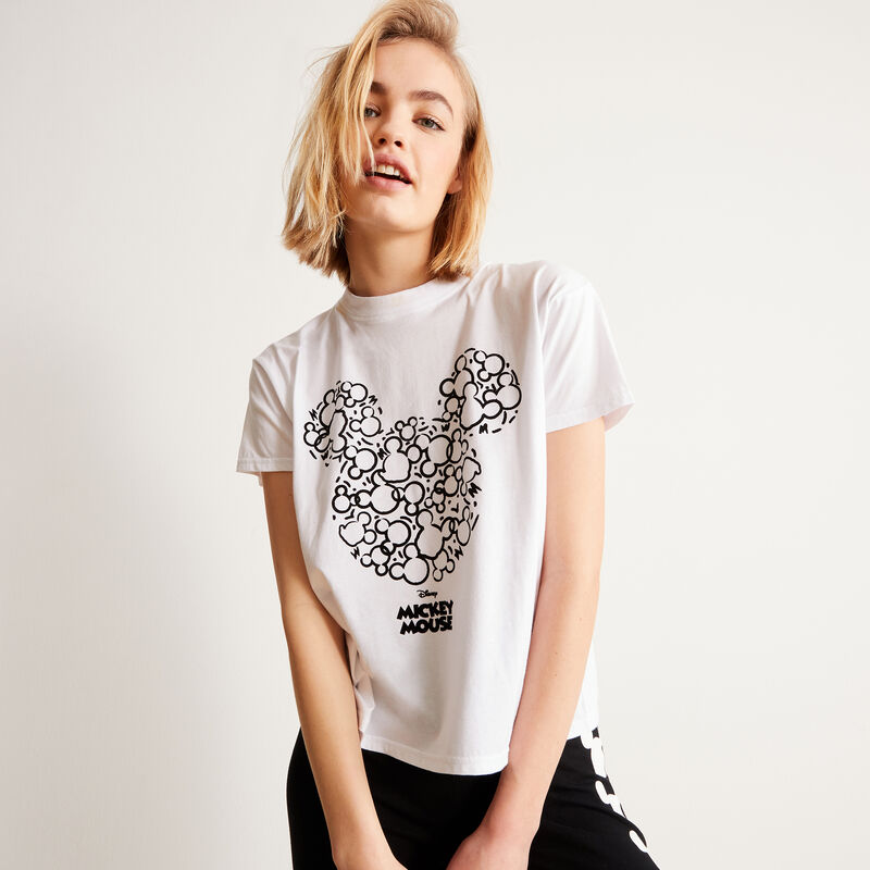 top à imprimé Mickey - blanc top à imprimé Mickey - blanc;