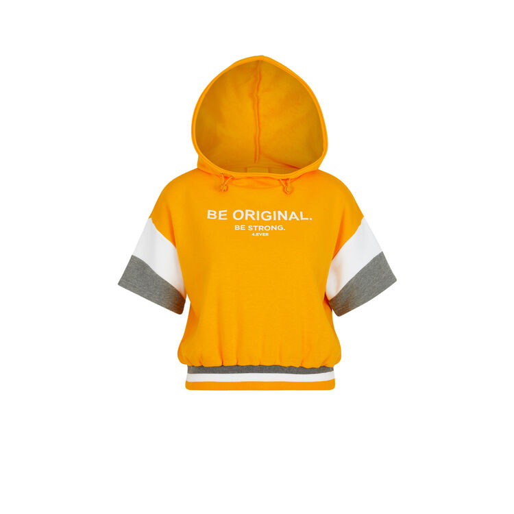 Sweatshirt sport à message basicsportiz ocre.