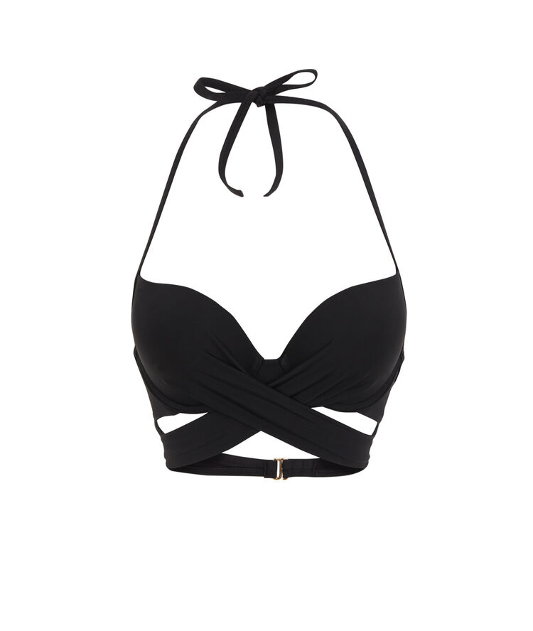 Haut de maillot de bain super push noir fusioniz noir.