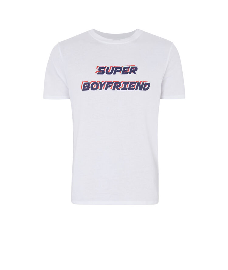 Set pyjama a message superboyiz blanc.