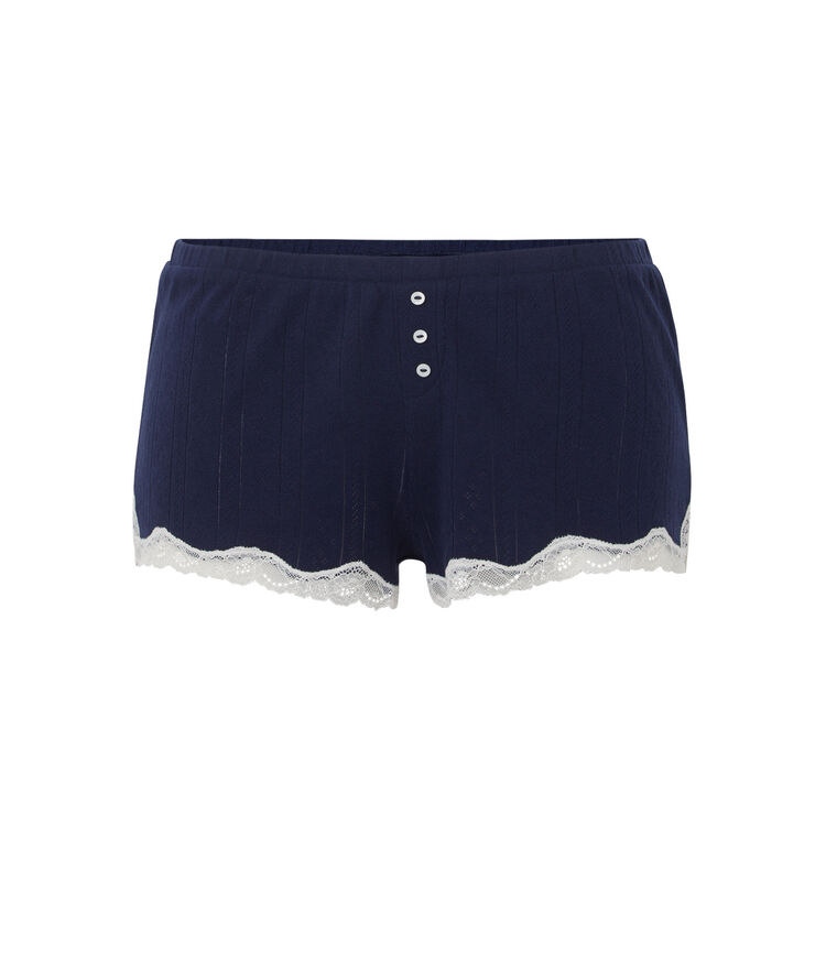Short matiere maille pointelle courmiz bleu marine.
