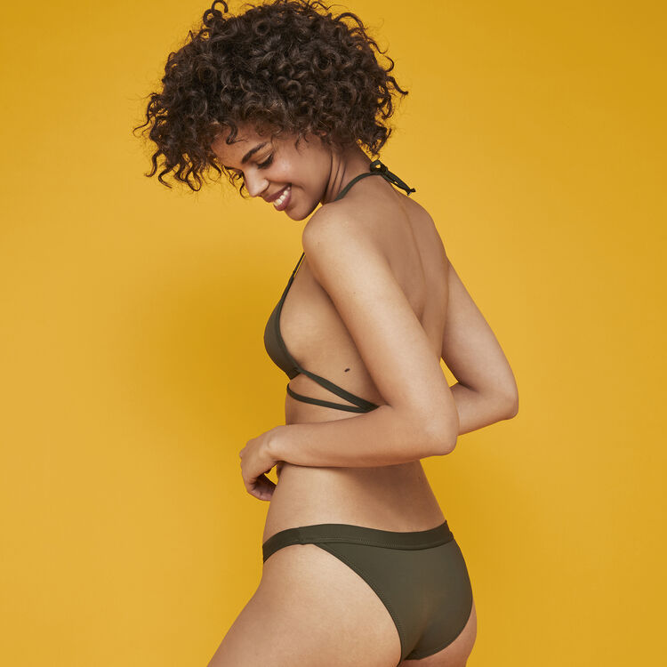 Bas de maillot de bain slip kaki sahariz green.