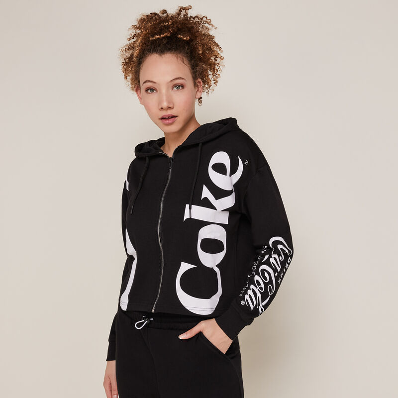 Sweat à zip coca-cola - noir Sweat à zip coca-cola - noir;