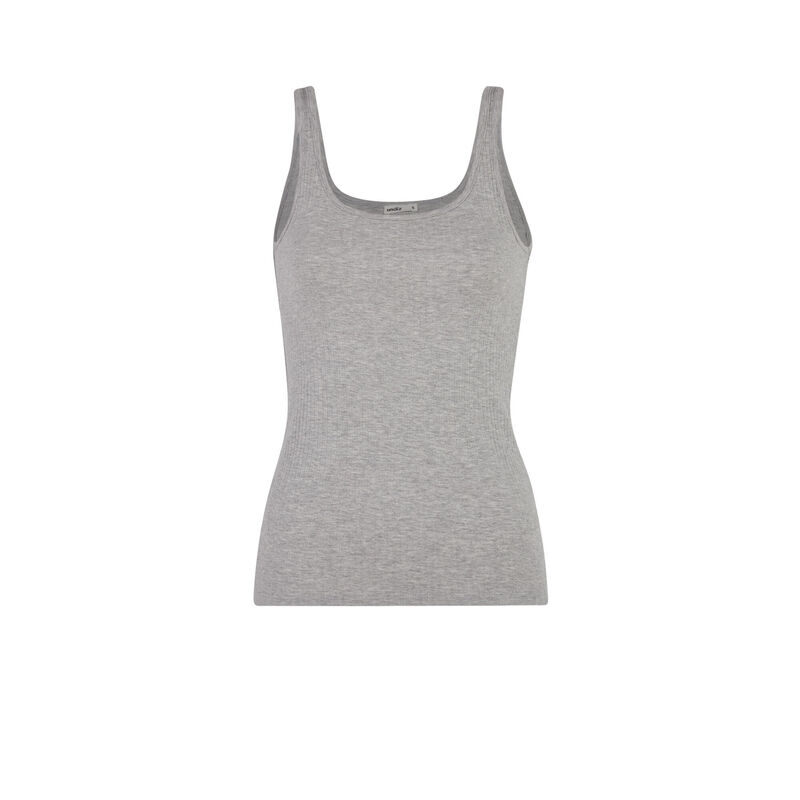 top débardeur en jersey uni - gris top débardeur en jersey uni - gris;