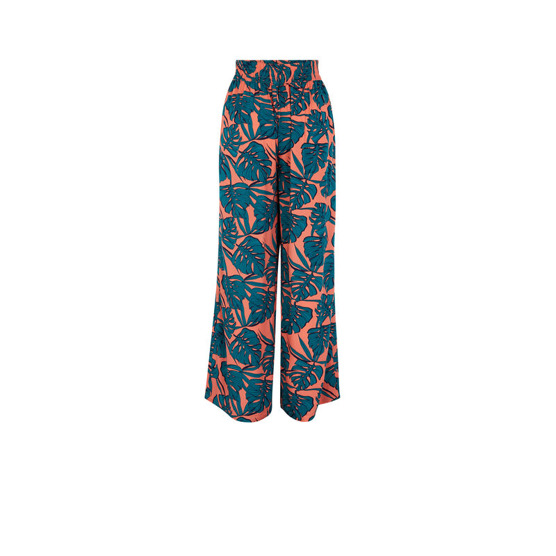 Pantalon large imprimé - saumon Pantalon large imprimé - saumon;