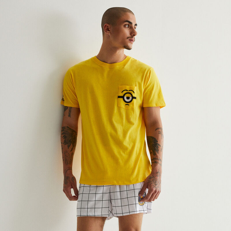 tee-shirt à détails poche Les Minions - jaune tee-shirt à détails poche Les Minions - jaune;