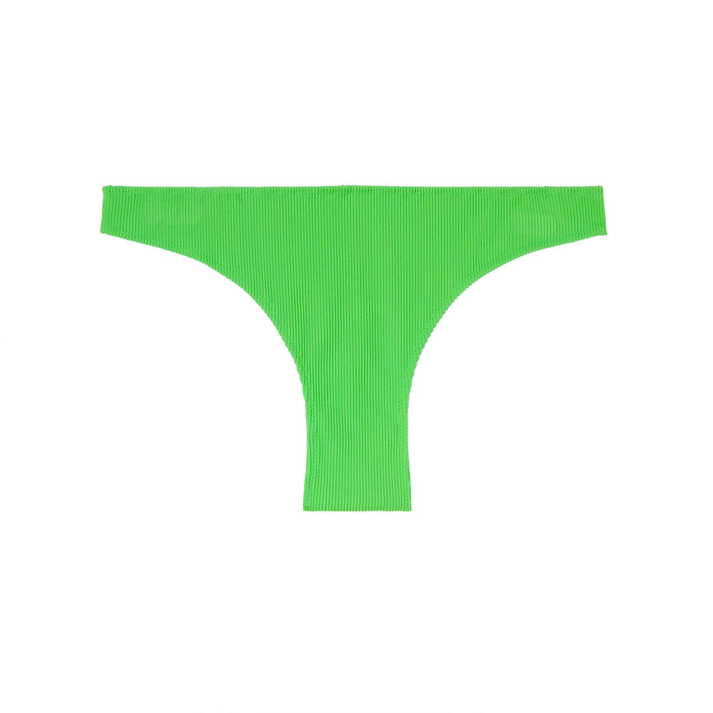 Bas de maillot de bain culotte gaufrée - vert vert.