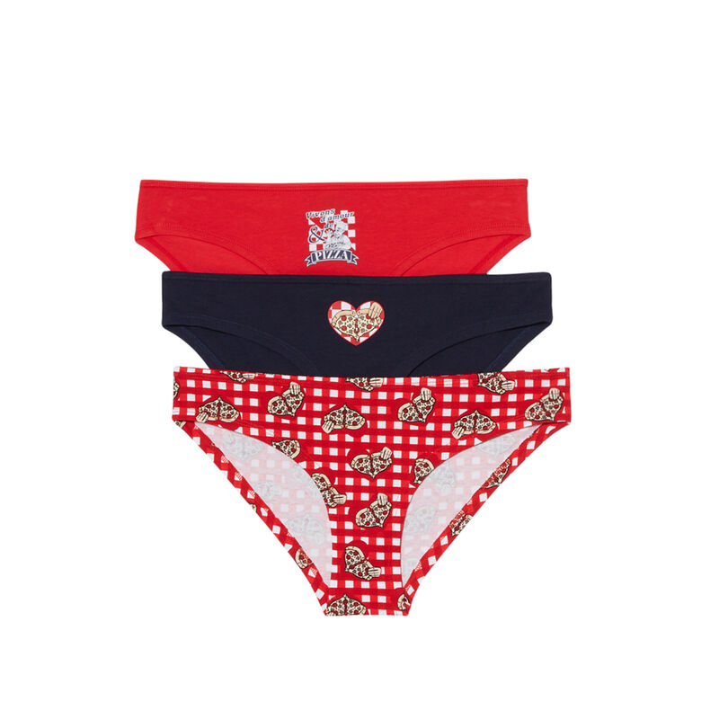 lot de 3 culotte pizzas lovers - blanc lot de 3 culotte pizzas lovers - blanc;