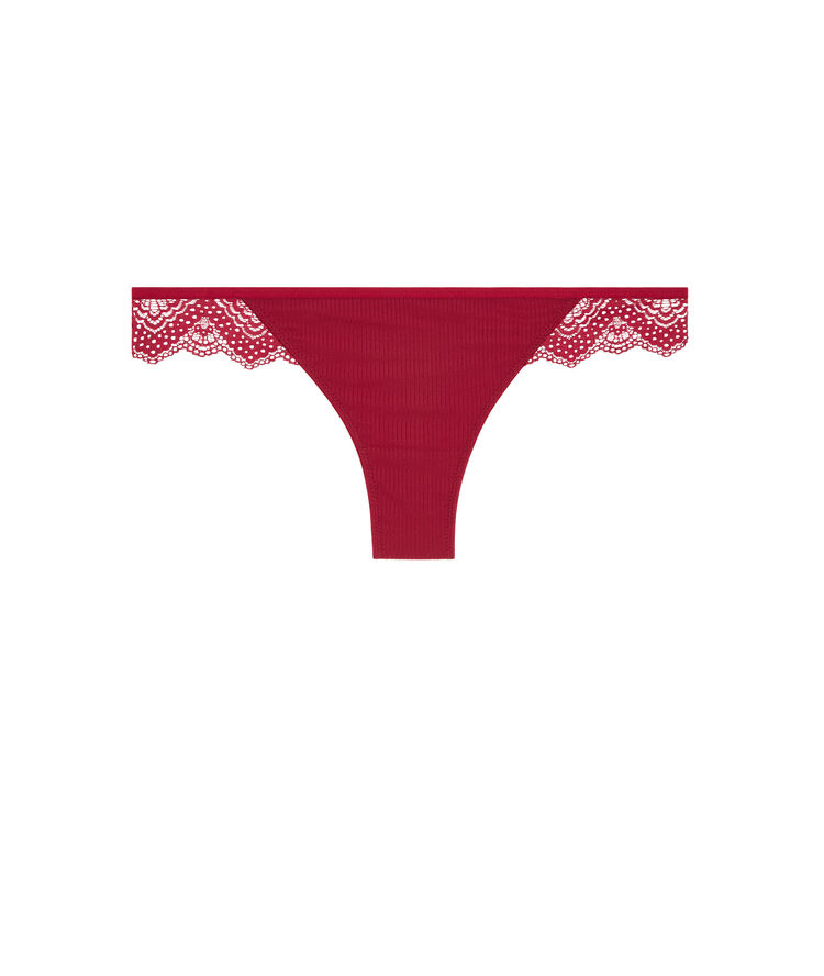 Tanga micro/dentelle merveilliz rhubarbe.