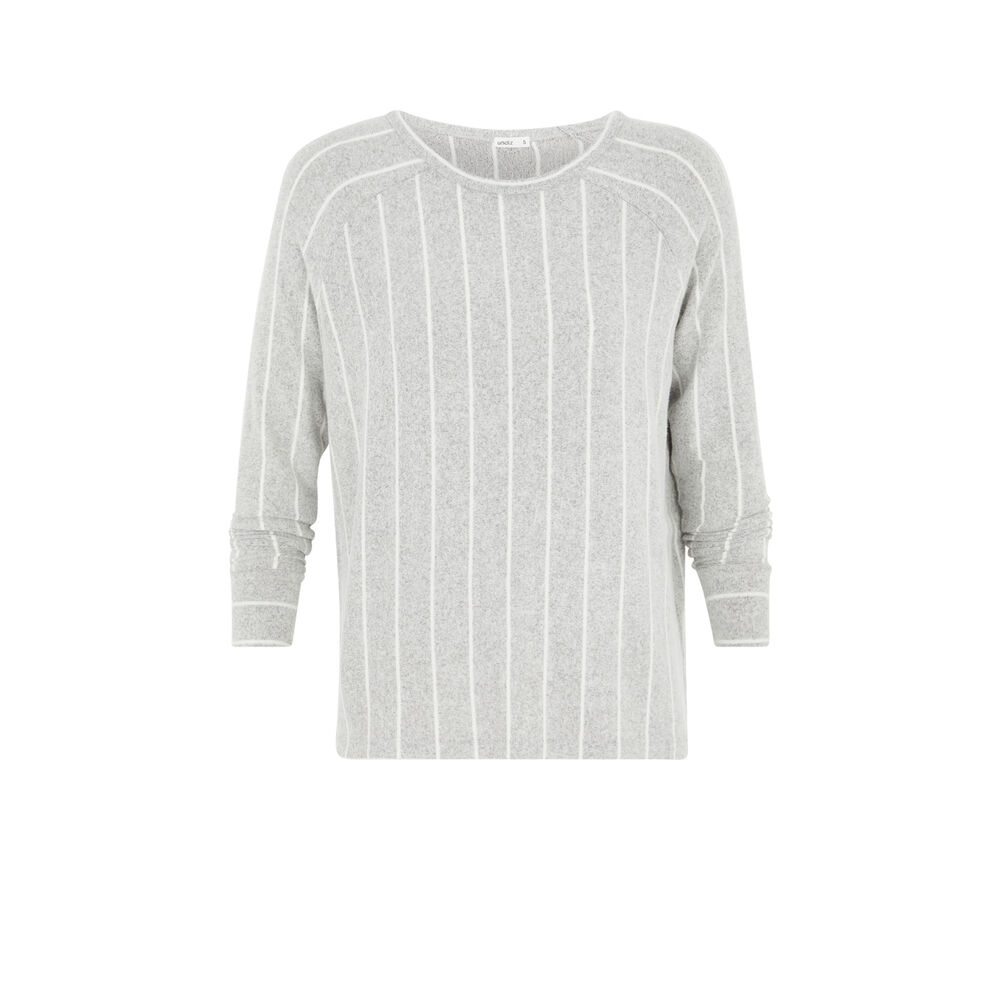 Top à manches longues carrystripiz gris.