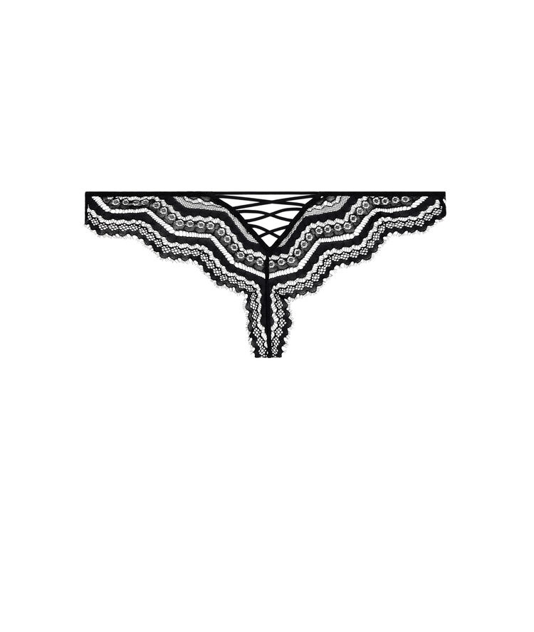 Tanga micro/dentelle pushwaviz vert.
