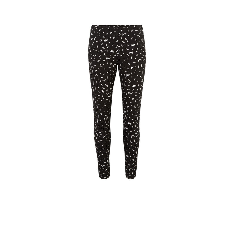legging à motifs blancs - noir legging à motifs blancs - noir ;