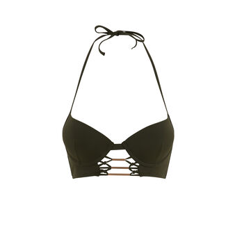 Haut de maillot de bain push kaki afrotubiz green.