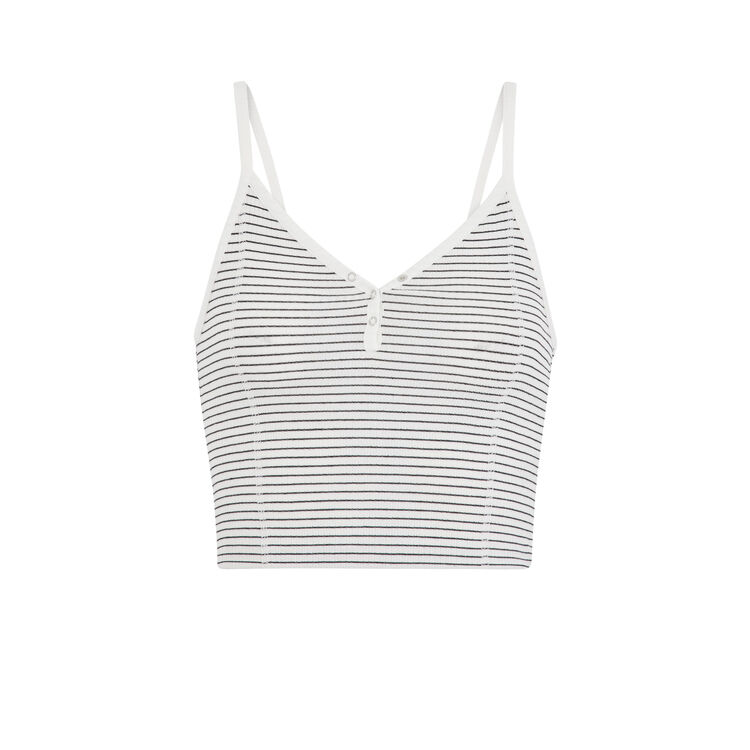 Crop top a boutons pression petitrayiz noir.