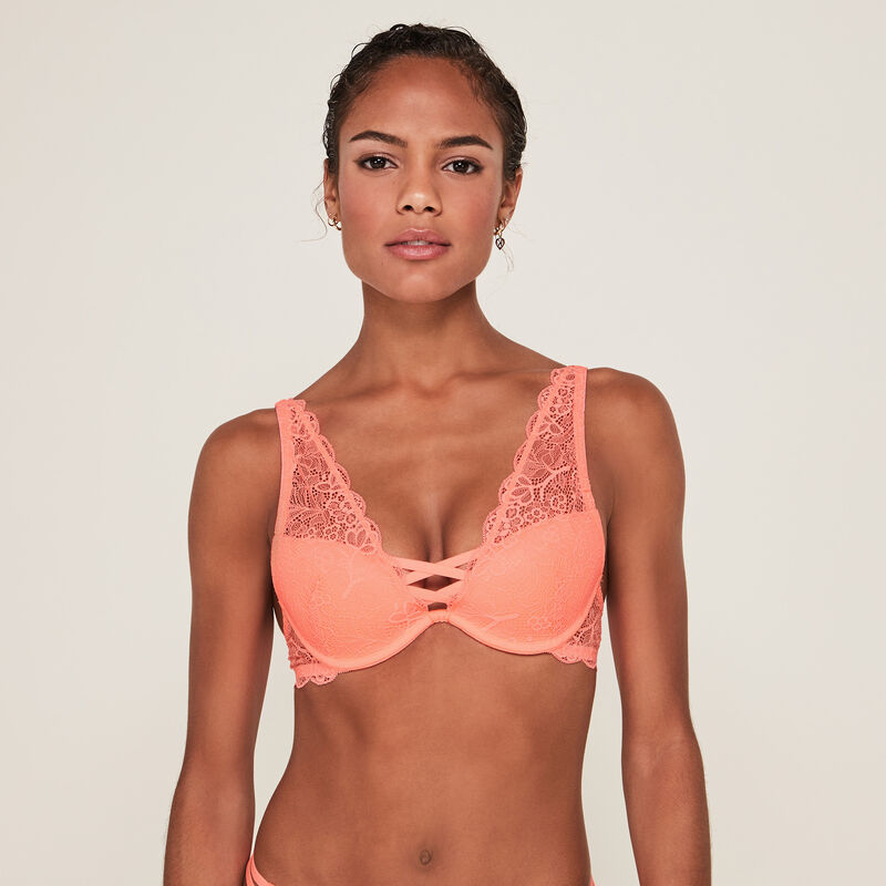 Soutien-gorge triangle push-up - corail Soutien-gorge triangle push-up - corail;