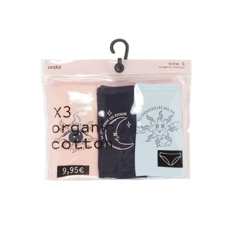 lot de 3 culottes mood astro - bleu lot de 3 culottes mood astro - bleu;