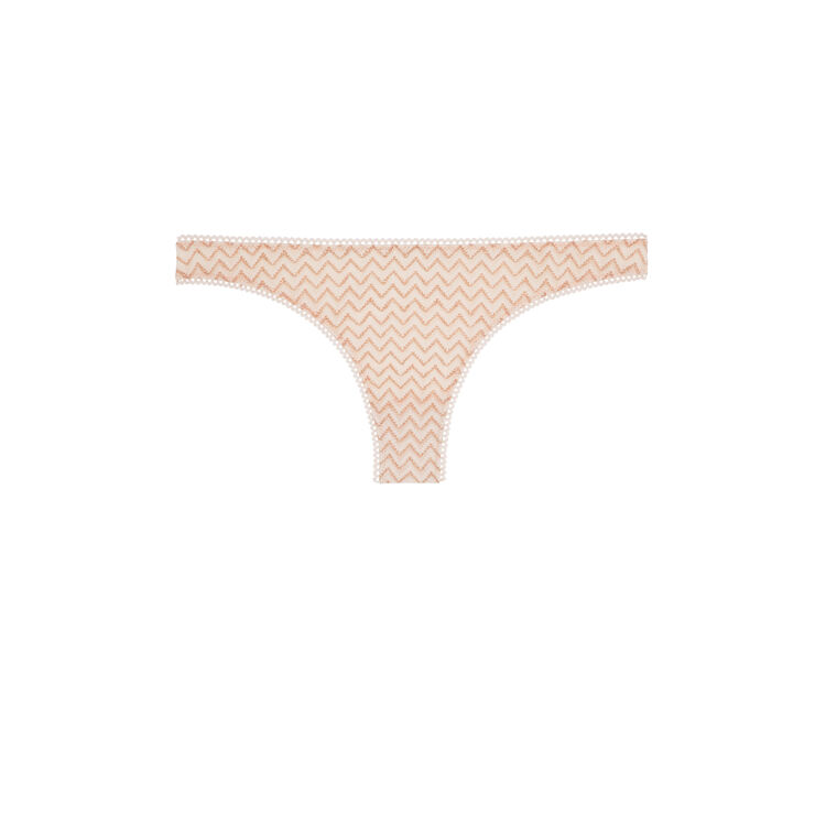 Tanga rose poudré lurexiz rose.
