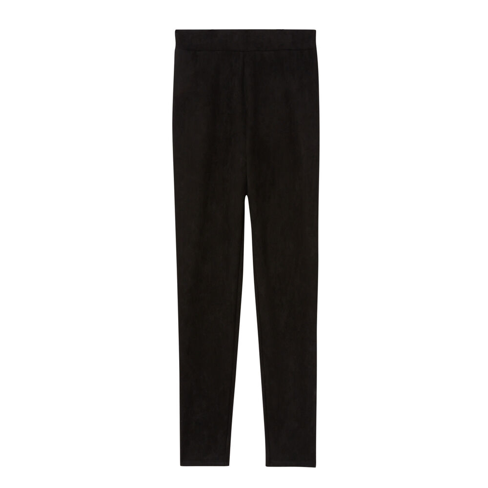 Legging uni en satin - noir noir.