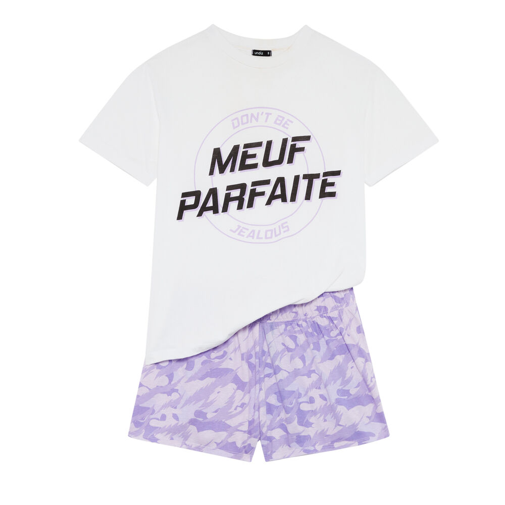 Set de pyjama short meuf parfaite - violet violet.