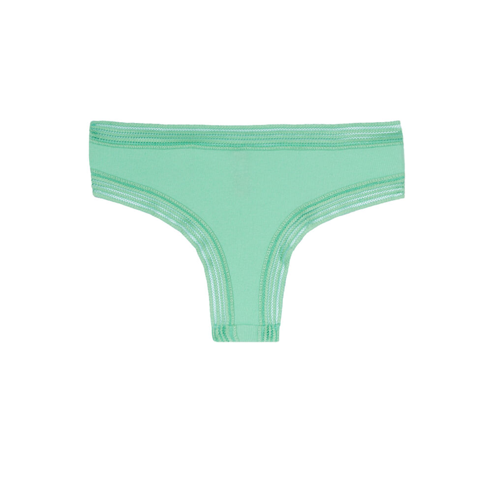 Shorty à bordures dentelle - vert vert.