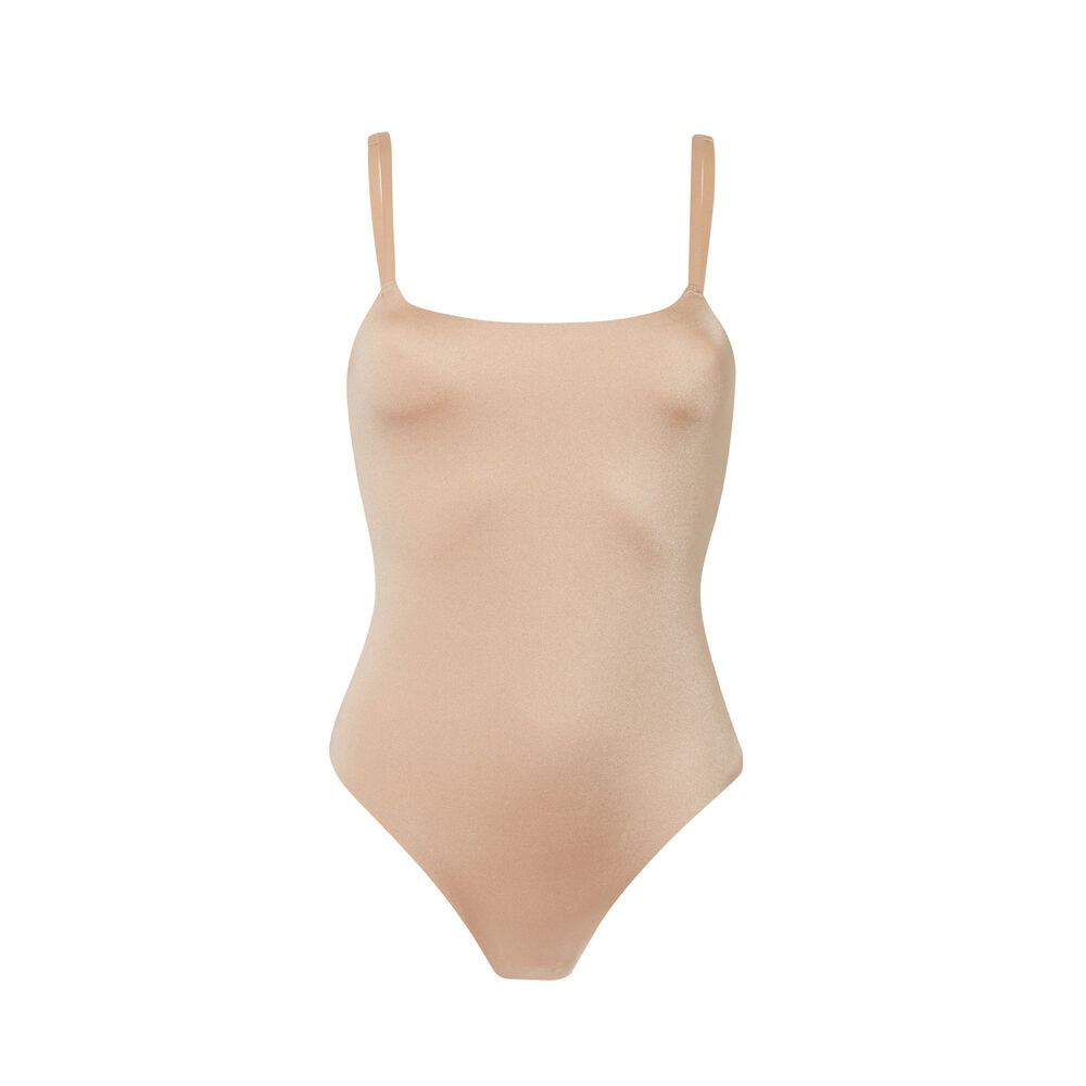 Body à bretelles fines sans armatures - beige beige.