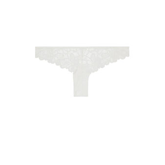 Tanga en dentelle pampiz blanc.