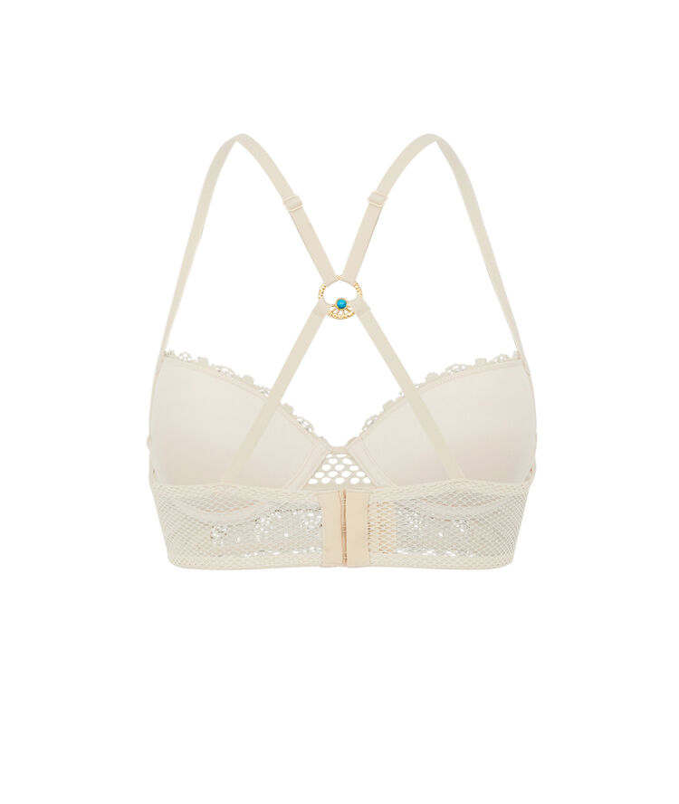 Soutien-gorge bustier en dentelle - écru écru.