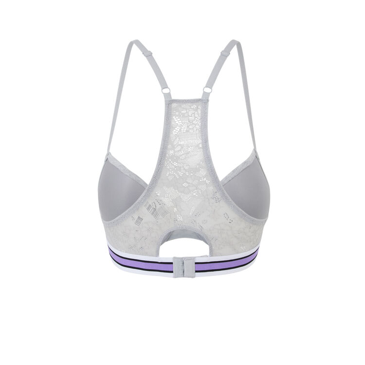 Soutien-gorge ampli coton uni toocooliz gris.