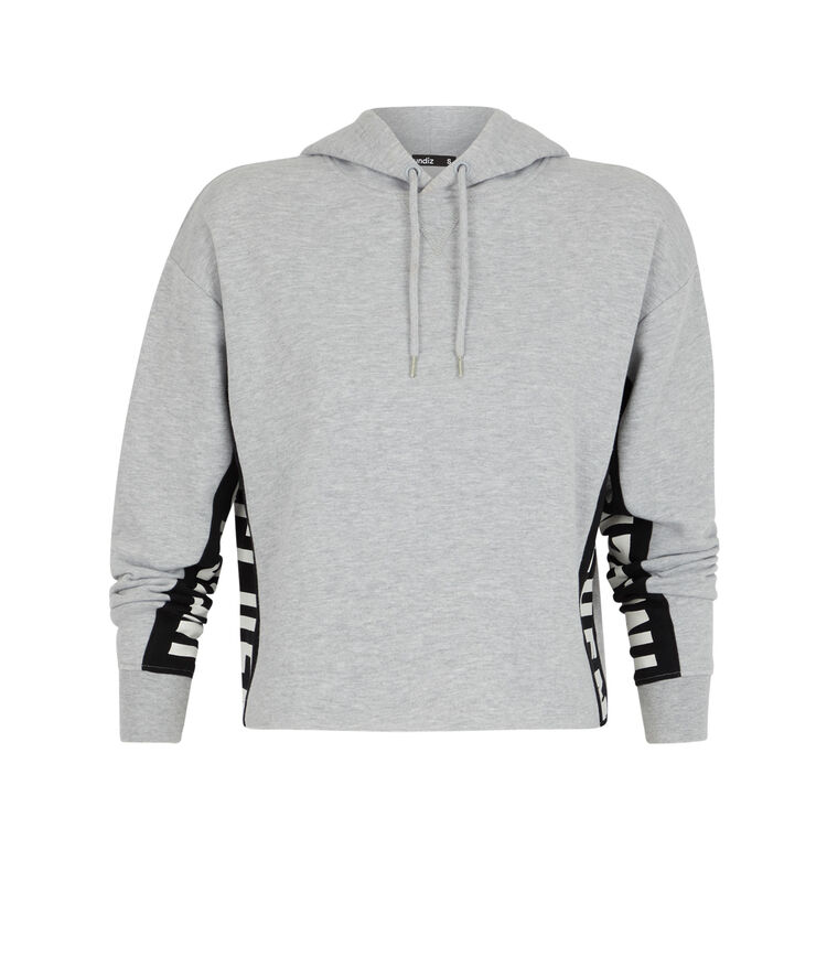 Sweat à capuche bandes sur le côté hellovibiz gris.