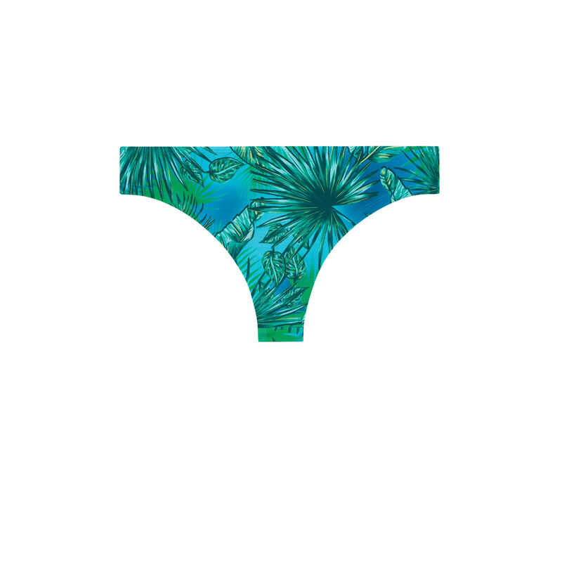 Tanga en coton imprimé - bleu Tanga en coton imprimé - bleu;