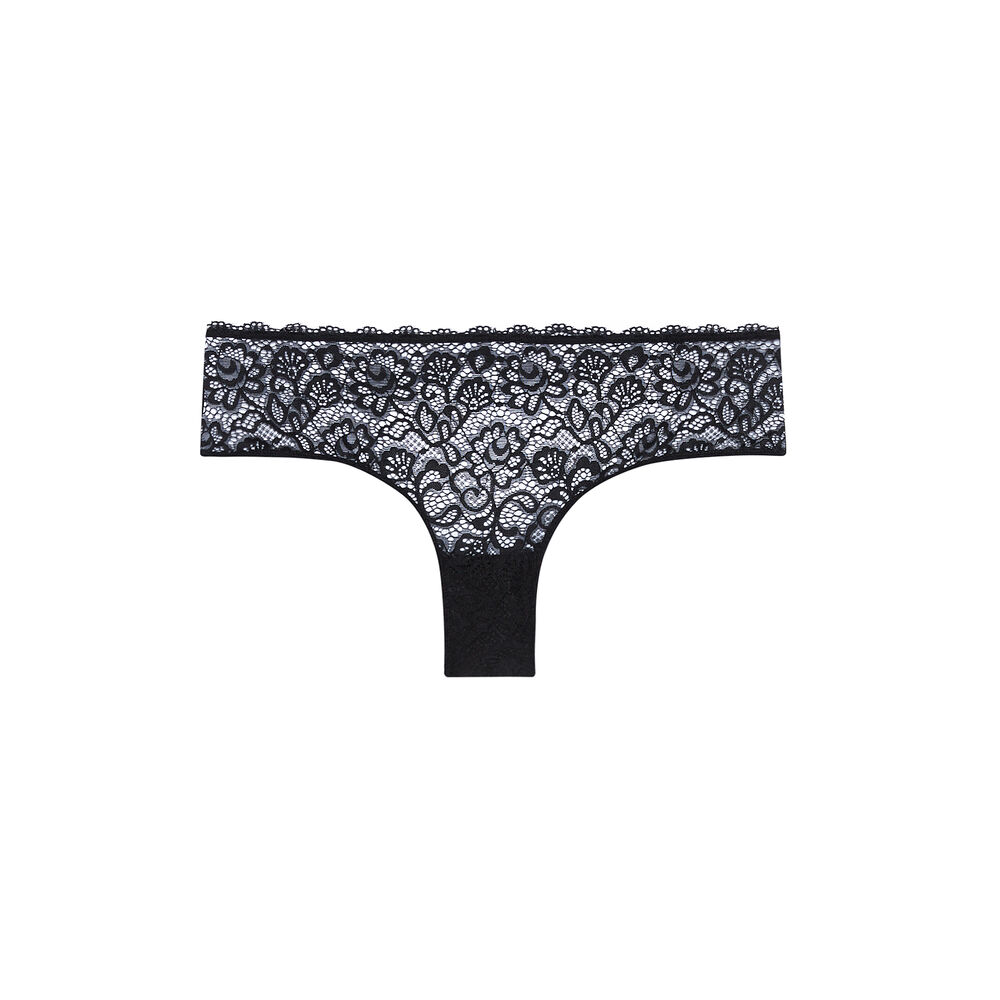 Shorty tout en dentelle - noir noir.