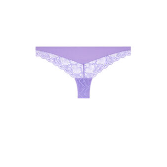 Tanga micro/dentelle microribiz lavande.
