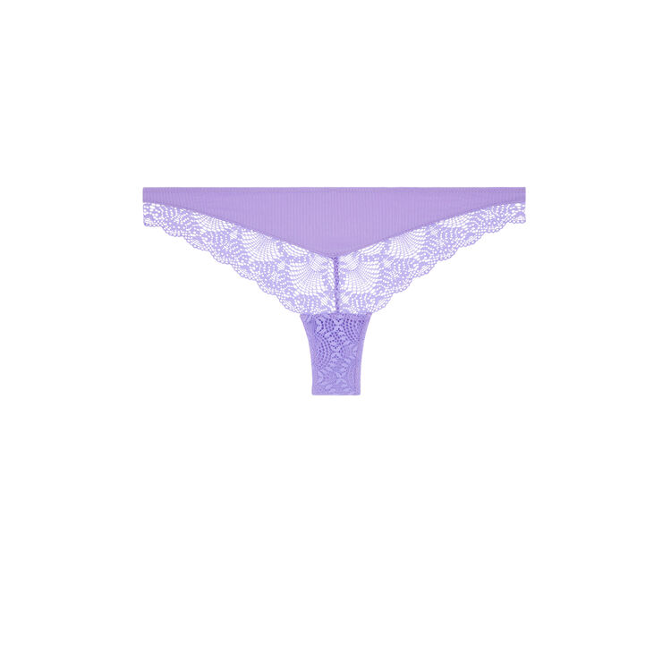 Tanga micro/dentelle microribiz lavande.