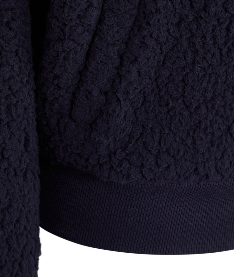 Veste à zip polaire sherpaliz bleu marine.