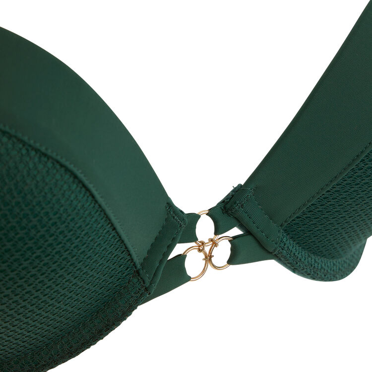 Soutien-gorge ultrapush en tulle appeliz vert.