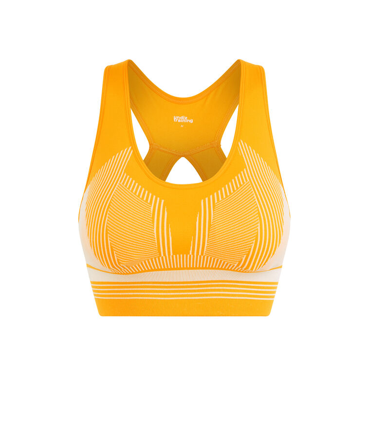 Brassière sport sans coutures seamblockiz safran.