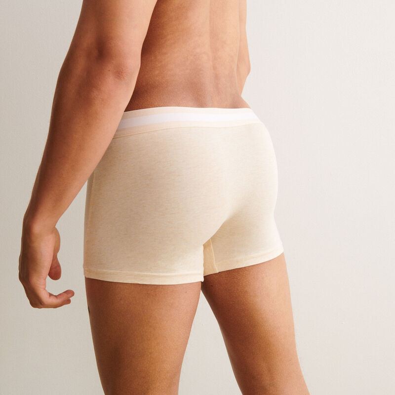 boxer uni en coton - écru boxer uni en coton - écru;
