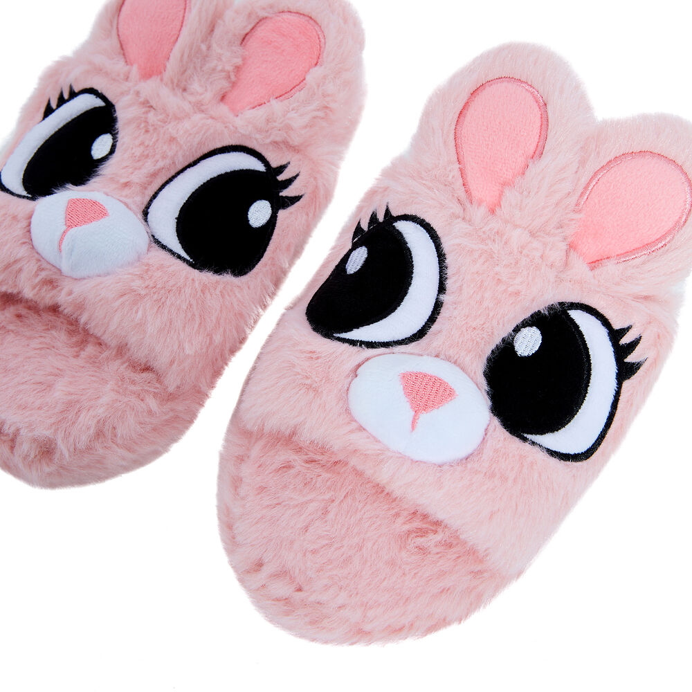 Chaussons lapinou - rose rose.