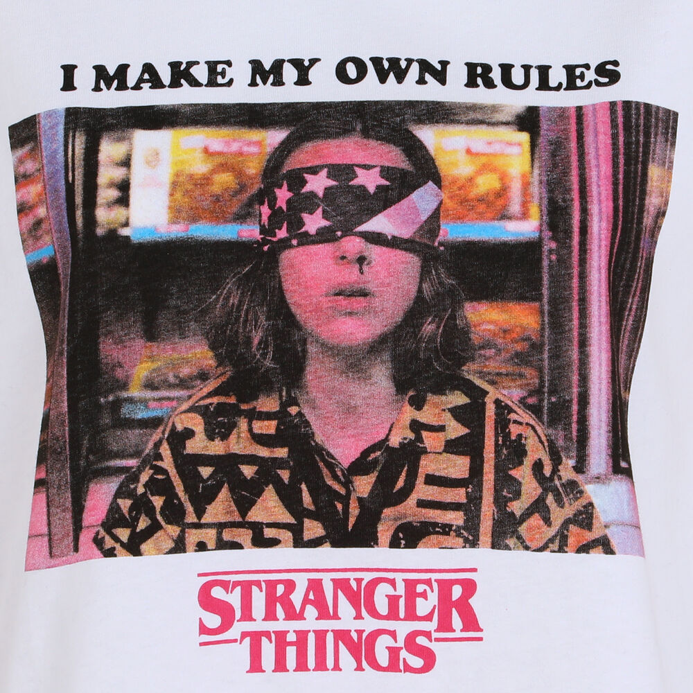 Tee shirt print stranger things - blanc blanc.